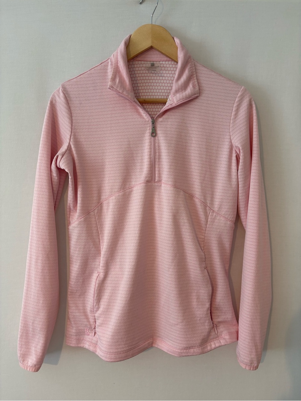 Pink Quarter-Zip Performance Pullover